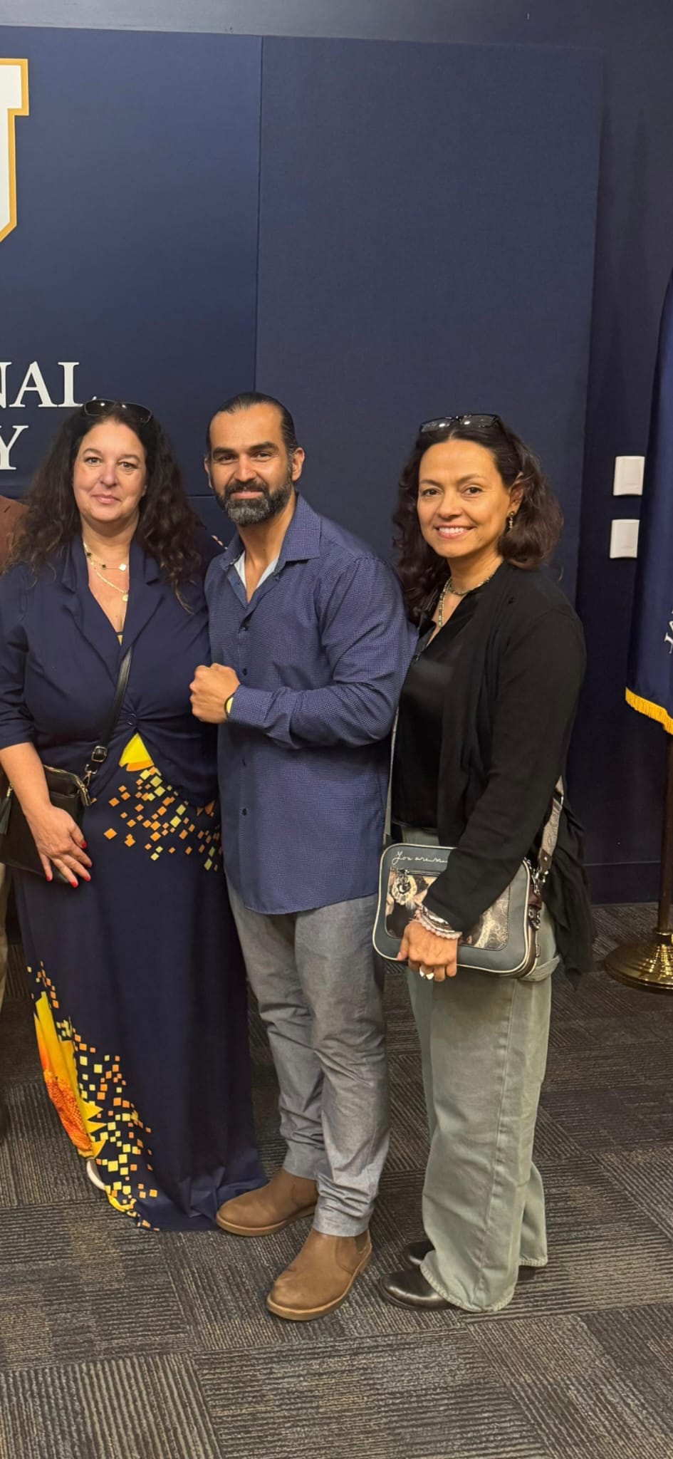 Gabriel with attendees at the FIU launch